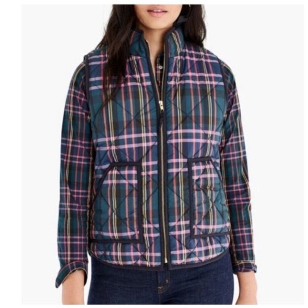 J. Crew Womens Excursion Vest in Signature Tartan‎ Size S
